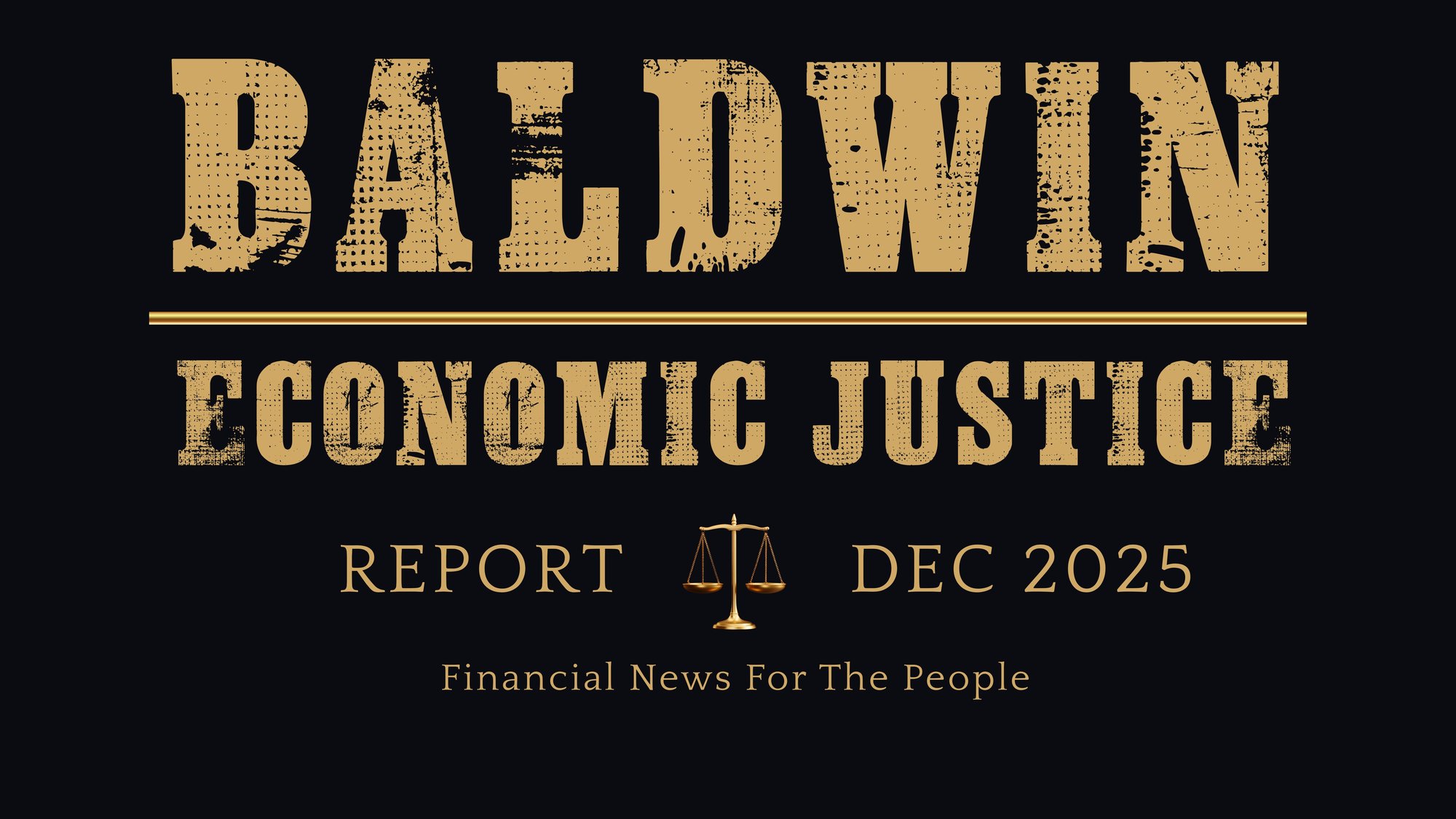 black and gold baldwin economic justice report logo black and gold baldwin economic justice report logo